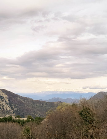 Rumija Mountains nearby Lake Skadar. Montenegro outside the tourist season.の写真素材