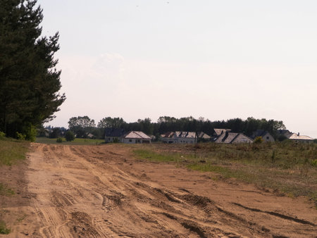 A journey through the Kashubian village. Kashubian region is in north part of Poland. Agriculture and nature concept.の写真素材