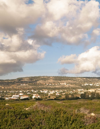 Landscape of Trodos mountains on Cyprus.の写真素材
