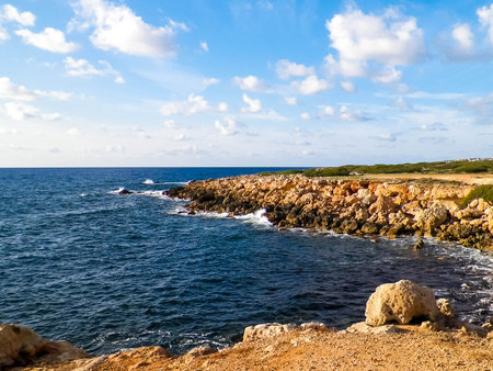 Coastal area in Cyprus near Coral Bay. Pure nature.の写真素材