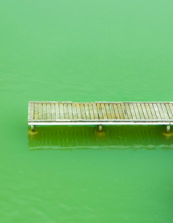 Pier on lake. Cruise and recreation concept.の写真素材