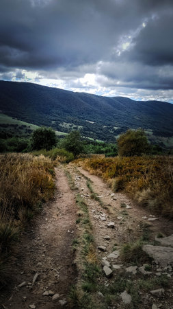 Incoming storm in Bieszczady. Carpathians. Beauty of nature.の写真素材
