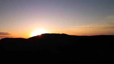 Sunset over Montaの写真素材