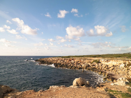 Coastal area in Cyprus near Coral Bay. Pure nature.の写真素材