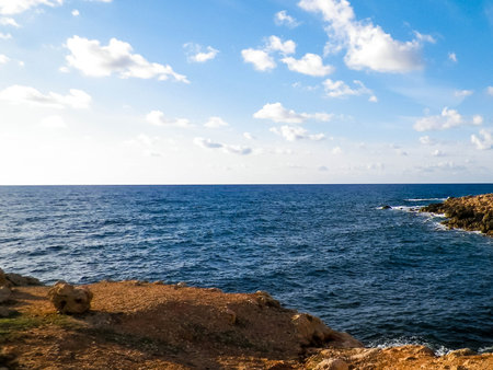 Coastal area in Cyprus near Coral Bay. Pure nature.の写真素材