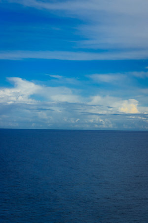 Seascape of Mediterranean Sea. Copy space.の写真素材