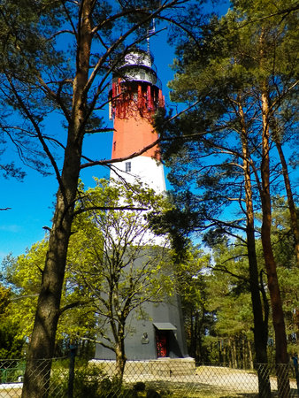 Stilo lighthouse, Northern Poland. Baltic sea coastal area.の写真素材