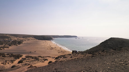 Cliff near Popagayo Beach. Lanzarote Island. Canarian Archipelago. Popular touristic attraction.の写真素材
