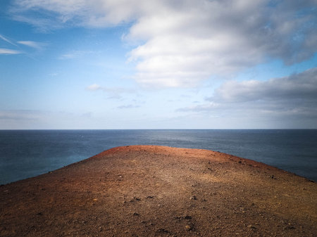 Cliff near Popagayo Beach. Lanzarote Island. Canarian Archipelago. Popular touristic attraction.の写真素材