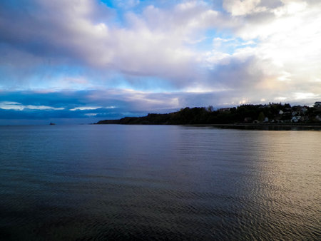 Baltic Sea coast of Mechelinki village. Mechelinki is small fishermen's village in Northern Poland.の写真素材
