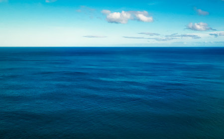 Stunning view of the Atlantic Ocean. Copy space on sky.の写真素材