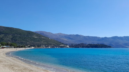 Beach in Budva at early summer. Montenegro is beautiful even after the touristic summer season.