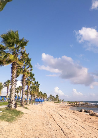 Coast of Cyprus Island. Breathtaking natural view.の写真素材