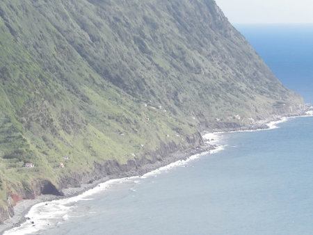 Atlantic ocean coast of Sao Miguel Island Azores Archipelago. Beautiful nature of Azores.の写真素材