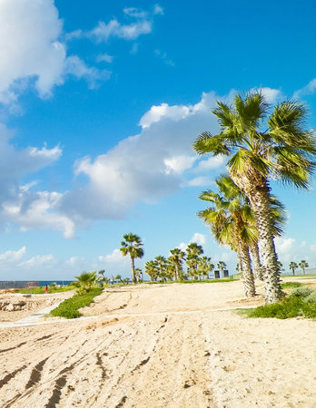 Coast of Cyprus Island. Breathtaking natural view.の写真素材