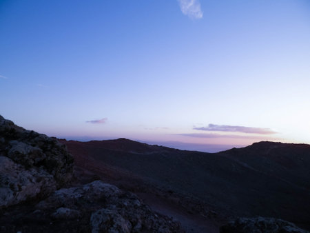 Sinset over Montaの写真素材
