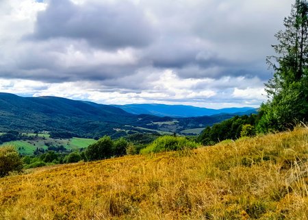 Landscape of Bieszczady Mountains which is the northern part of Carpatian Mountains. Beauty of nature.の写真素材
