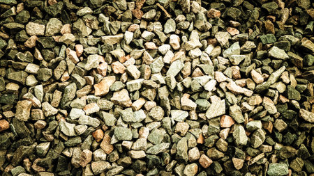 Close up of small stones as nature background. Copy space.の写真素材