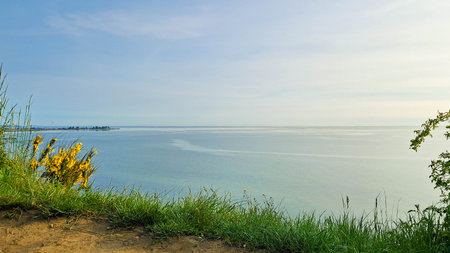 Natural beauty of Baltic Sea at morning. Northern Poland.