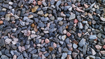 Close up of small stones as nature background. Copy space.