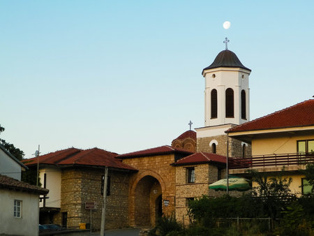 Architecture of Ohrid City - monastery in city center. Ohrid is an ancient city, one of 28 sites...