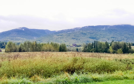 Beautiful view of the Polish Bieszczady Mountains. Discovering the beauty of the Carpathians.