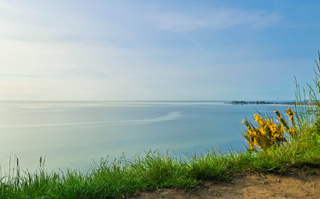 Natural beauty of Baltic Sea at morning. Northern Poland.