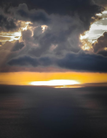 Early morning over the Atlantic Ocean. Beauty of nature.の写真素材