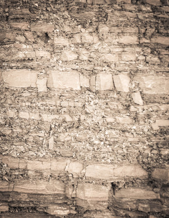 Rocky wall as natural background. Copy space.の写真素材