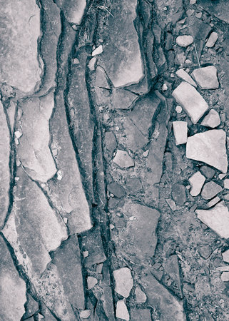 Rocks on ground as nature background. Copy space.の写真素材