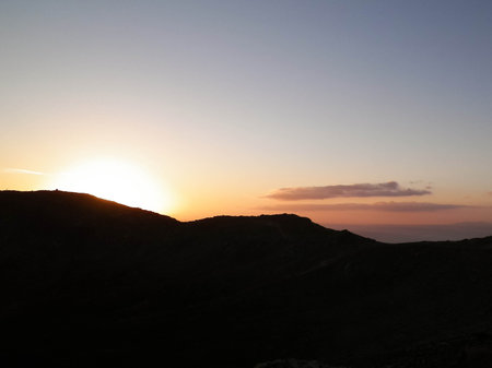 Sinset over Montaの写真素材