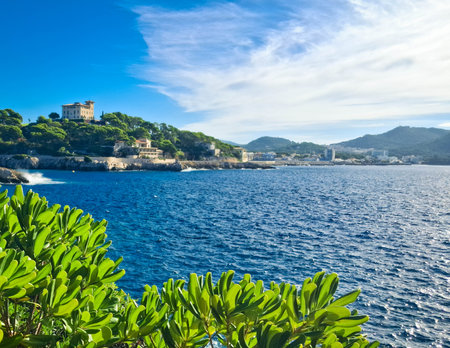 Coast of Mallorca island near Cala Ratjadfa. Stunning nature of exotic island.の写真素材