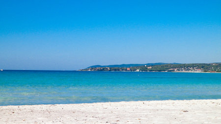 A beautiful sandy beach in Vada. As you can see in the picture, here you will also find turquoise water and snow-white sand.の写真素材