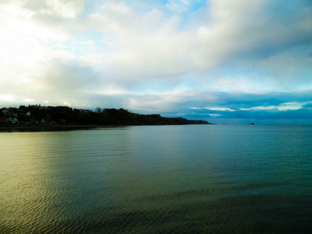 Baltic Sea coast of Mechelinki village. Mechelinki is small fishermans village in Northern Polland.の写真素材