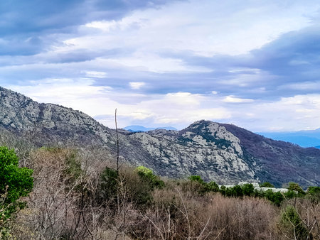 Rumija Mountains nearby Lake Skadar. Montenegro outside the tourist season.の写真素材