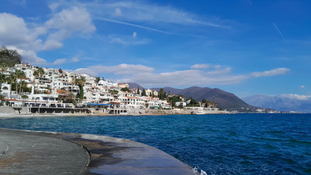 Kotor City coast at Montenegro. Popular touristic direction in Montenegro.の写真素材