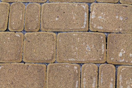Abstract background of orange tile brick wall. Texture surface of stone wall.の写真素材