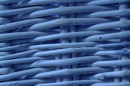 Blue Wicker bamboo, rattan fence, background, texture for web site or mobile devices.の写真素材