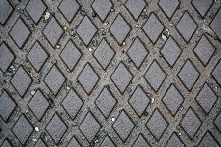 Wet Iron Background, rusty texture, cracked surface.の写真素材