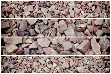 Flintstone pebbles structure of red stone for background.の写真素材