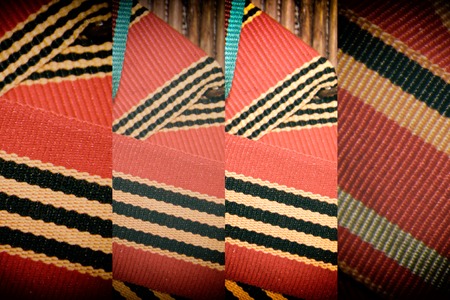 Ribbons texture, macro textile background for web site or mobile devices, fabric swatch.の写真素材