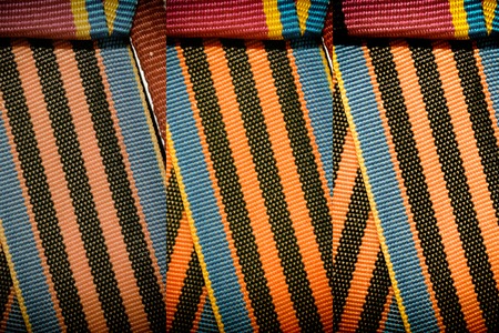 Ribbons texture, macro textile background for web site or mobile devices, fabric swatch.の写真素材