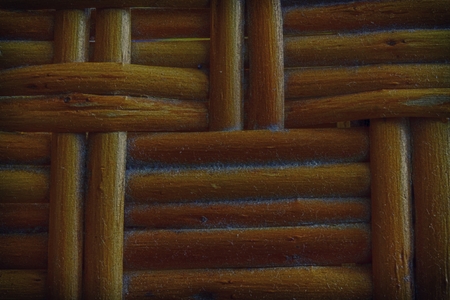 Autumn Maple painted Wooden wicker texture of basketwork for background use.の写真素材