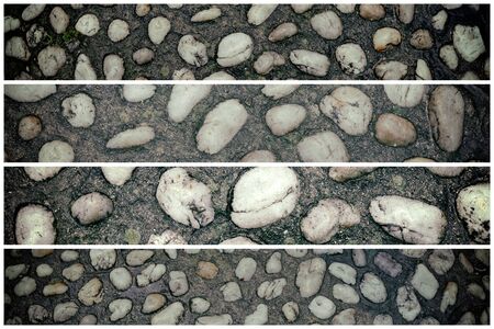 Stone texture, rock surface level, pebble background for web site or mobile devices.の写真素材