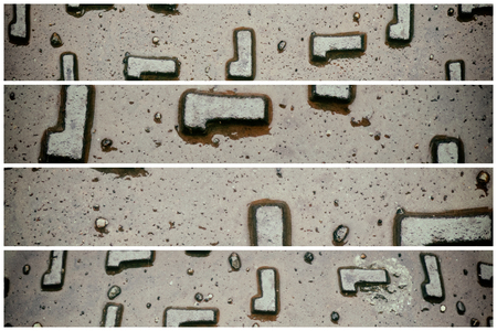 Wet Iron Background, rusty texture, cracked surface.