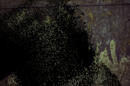 Grunge Torn poster after vote on tin textured wall. Ripped newspaper.