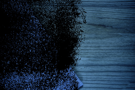 Grunge dirty Ultra blue Linen fabric surface for mock-up or designer use, book cover sample
