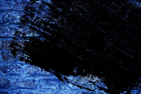 Grunge colored Ultra blue Brick wall texture, cement background for web site or mobile devices.