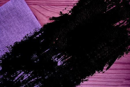 Grunge Ultra purple Linen fabric surface for mock-up or designer use, book cover sample swatch.の写真素材