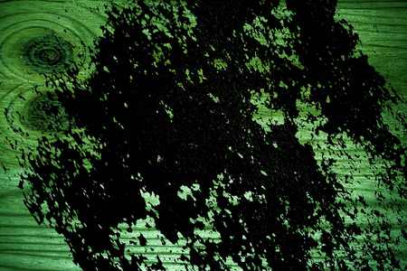 Grunge dirty Ultra green Wooden texture, cutting board surface for design elements.の写真素材